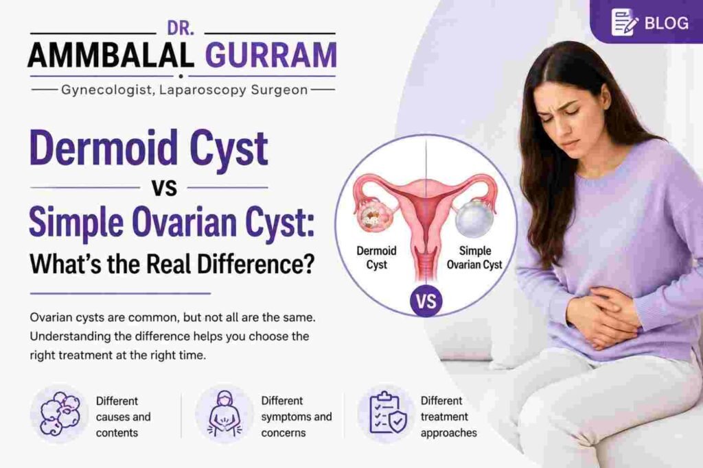 Dermoid Cyst vs Simple Ovarian Cyst